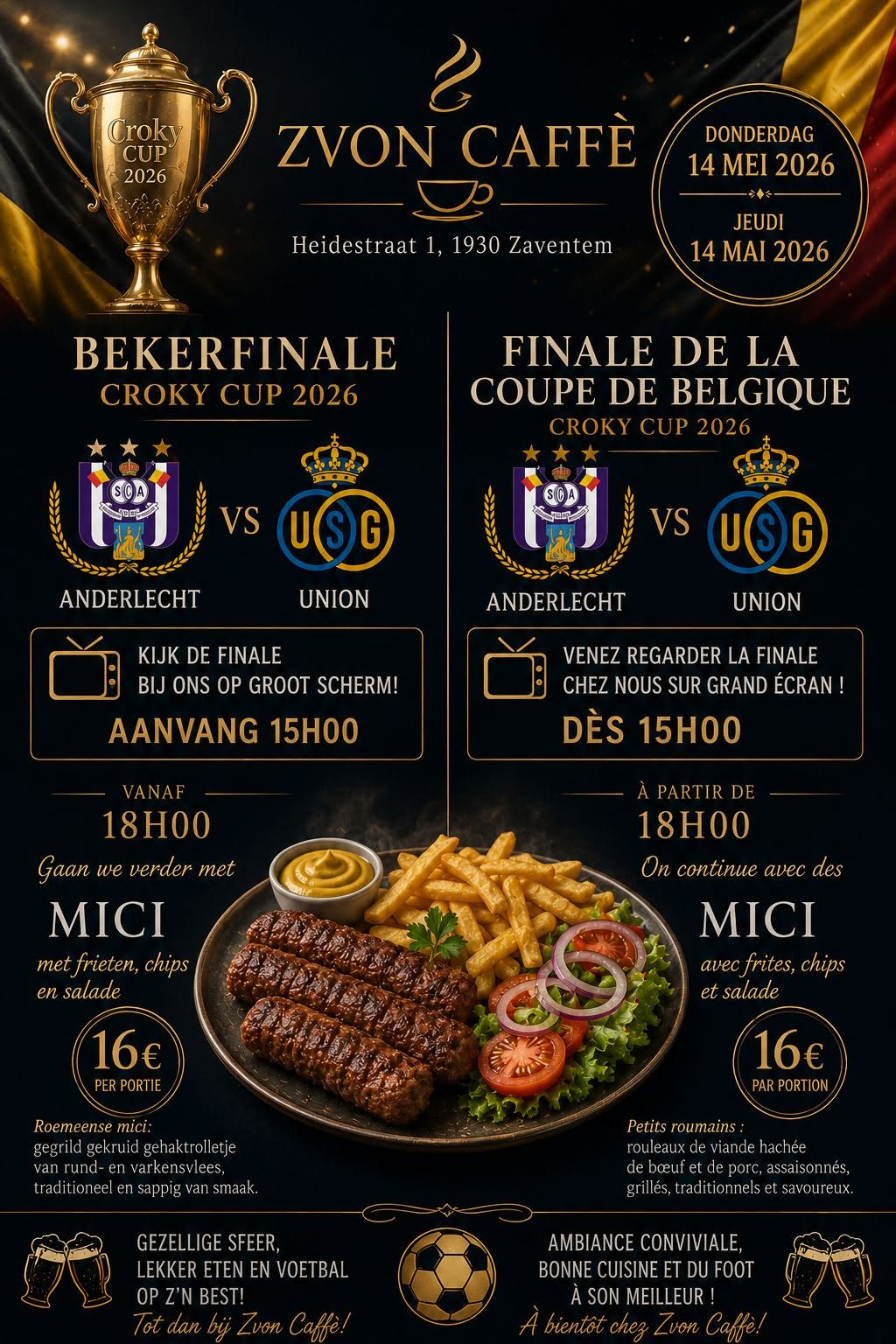 Live voetbal — Zvon Caffè